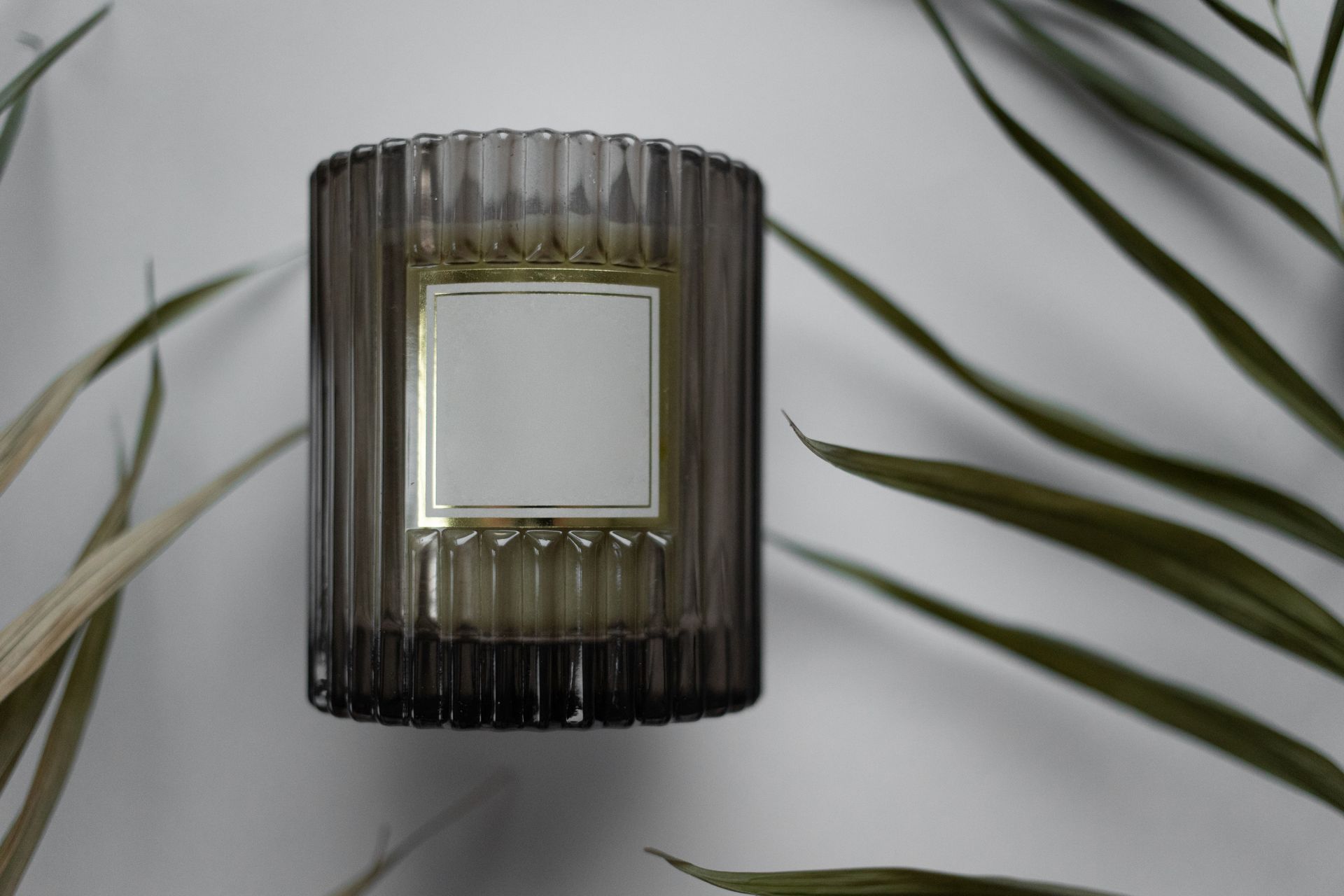 Black Glass on a White Surface