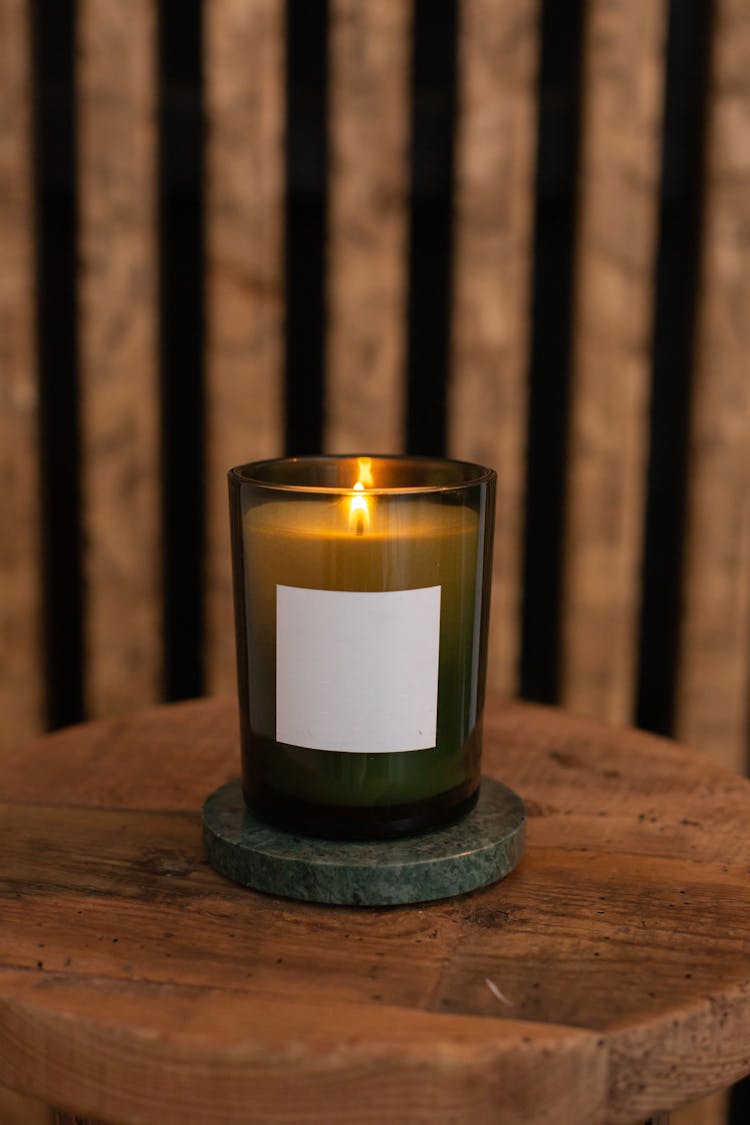 Scented Candle With Blank Label