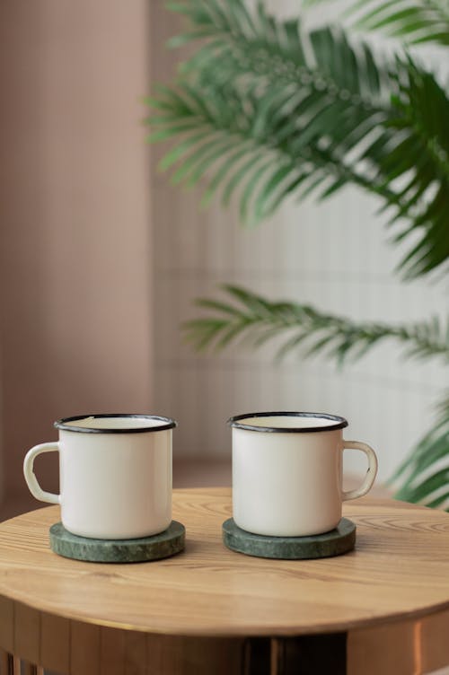 Cups on a Wooden Table