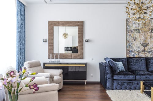 Cozy living room in modern apartment