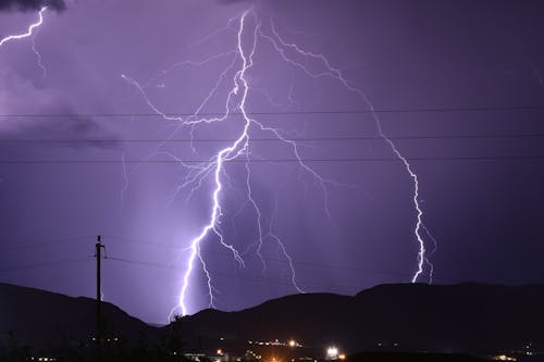 Free Thunderbolt and Lightning in the Sky Stock Photo