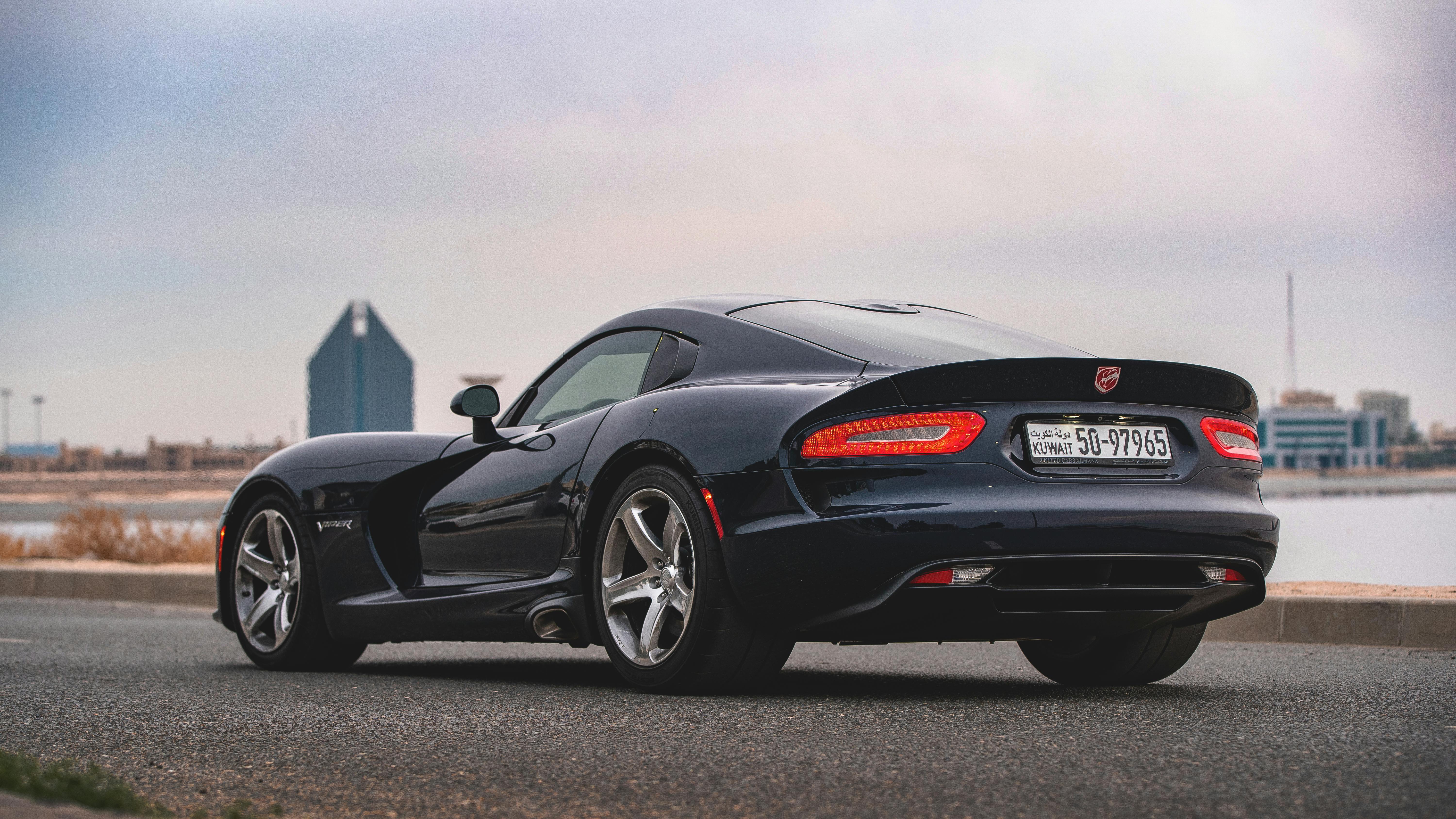 2017 dodge viper srt parked on the road