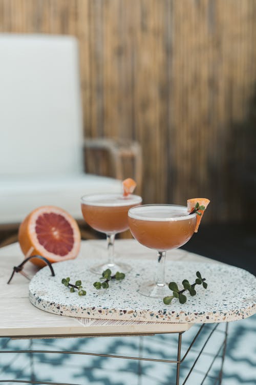 Foto profissional grátis de copo, coquetéis, grapefruit
