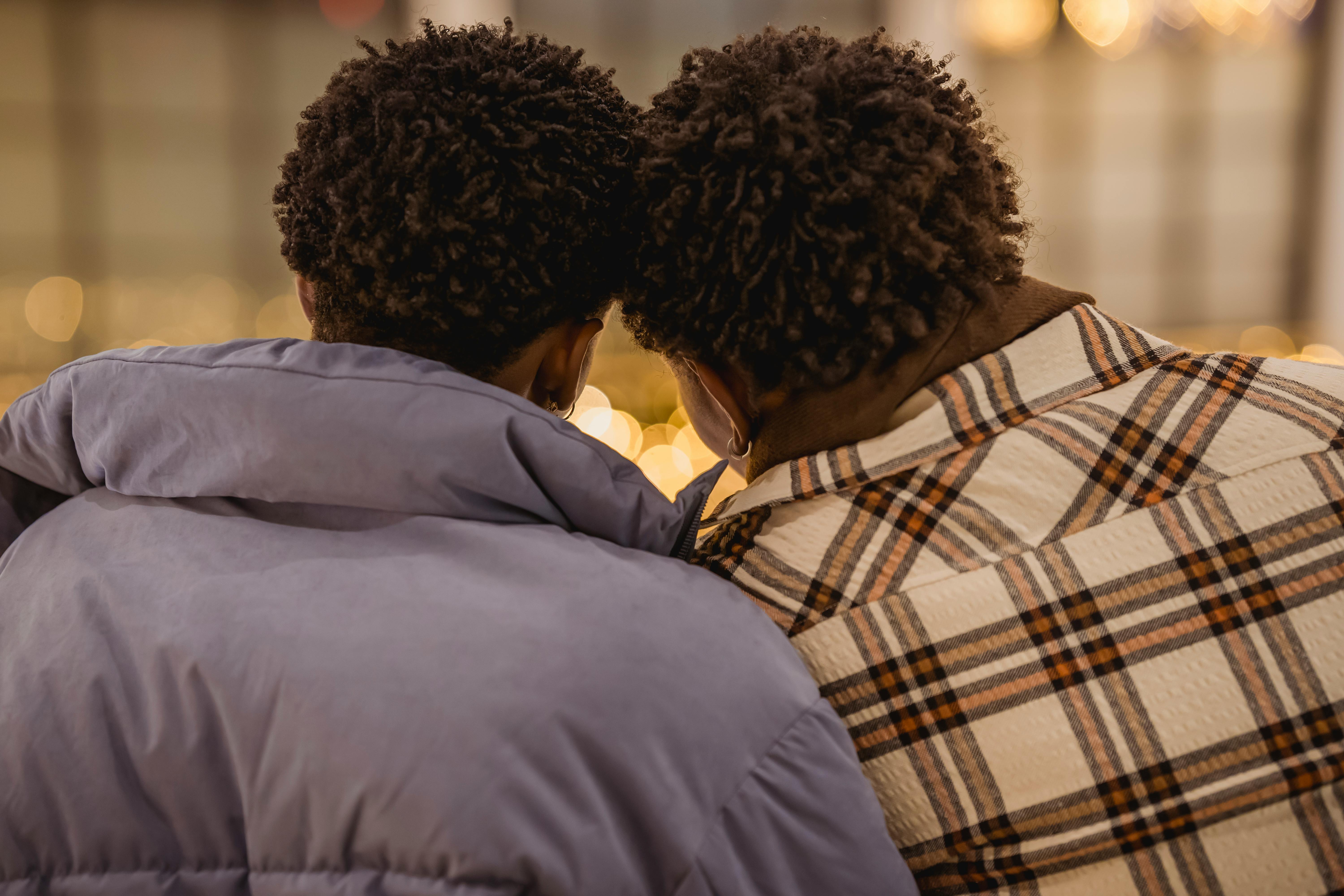 black couple of gays leaning heads