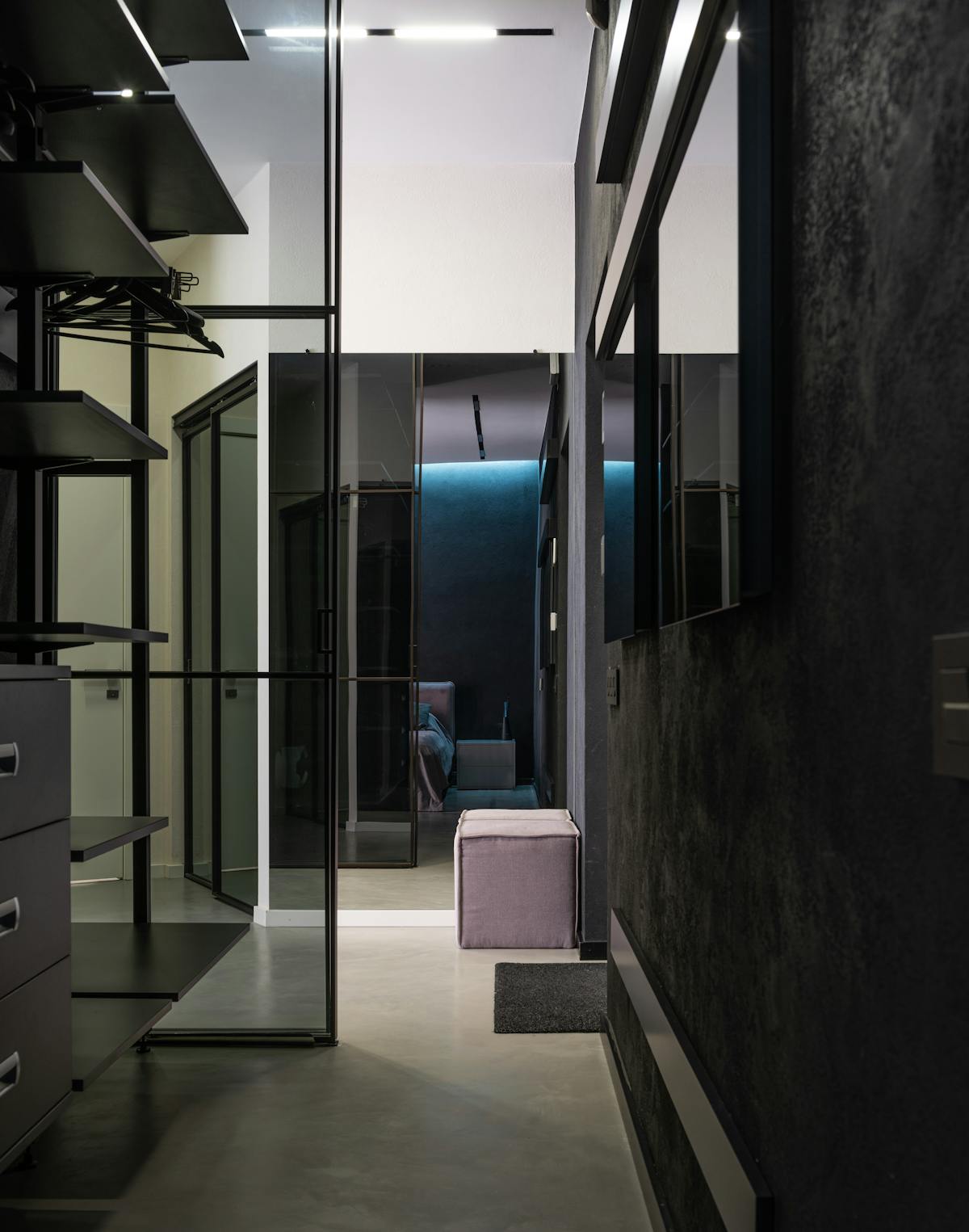 Soft pastel bedroom decor with lace, bows, and warm lighting