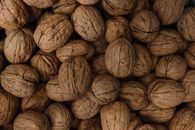 Overhead Shot of Shelled Walnuts