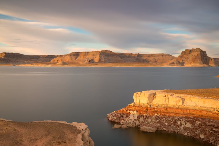 Drone Shot Of Lake Powell