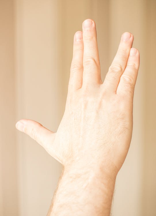 Close-Up Photo of a Divide Hand Gesture