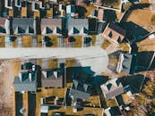 Typical neighborhood with suburban residential houses