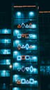 Neon Lights on a Building