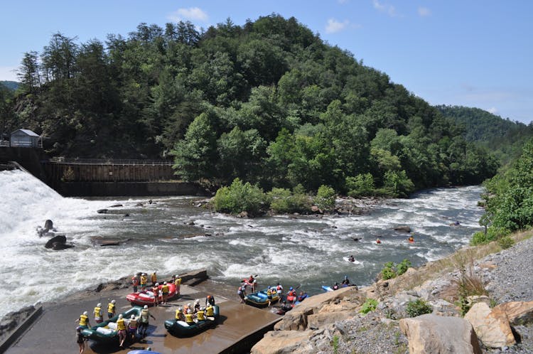 River Rapids On A Daytime