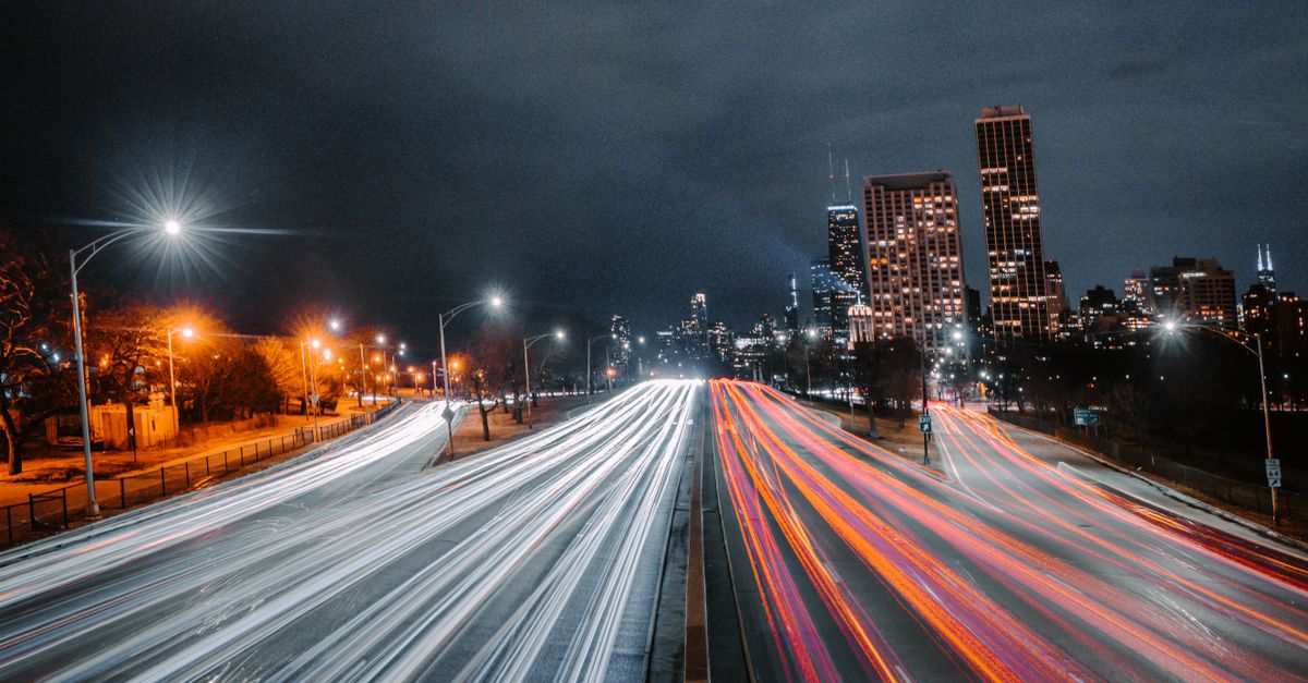City Highway at Night in Lights · Free Stock Photo