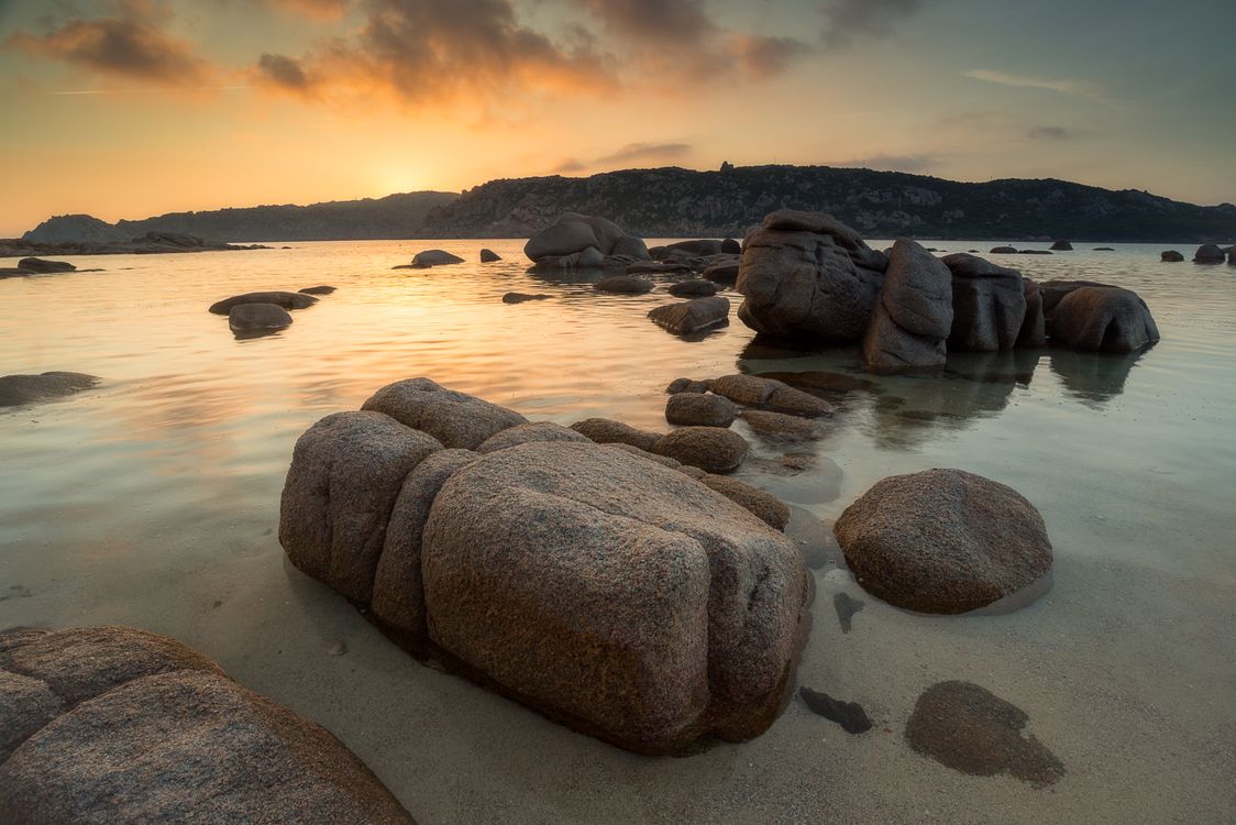 Rocks in Sea on Sunset · Free Stock Photo