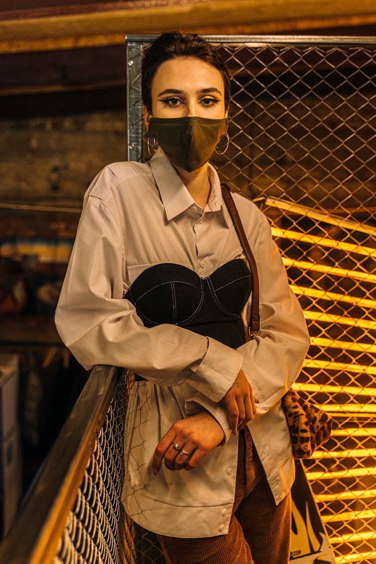 Portrait Of Girl Posing At Indoor Party 