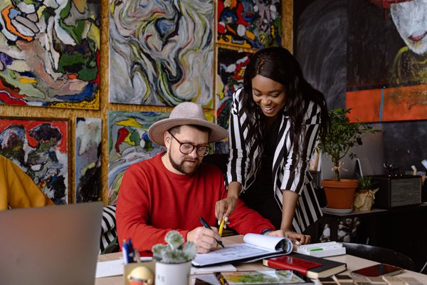 Two people working in an art studio — Adventure Studio on Pexels