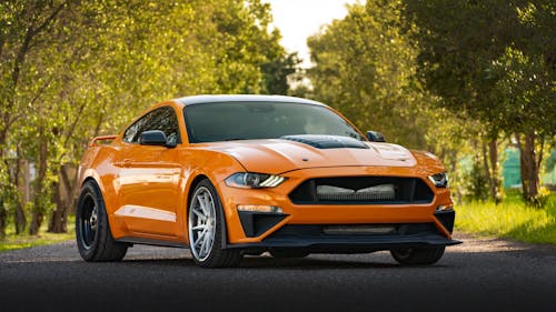 Free Orange Sports Car Stock Photo