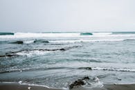 宁静的海景与海浪拍打沙滩的声音，非常适合自然爱好者