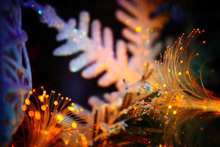 Close Up Of Thin, Christmas Decorations