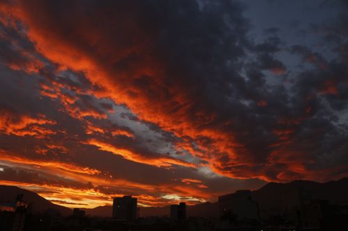 Free stock photo of blue, orange, sky Stock Photo