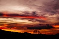 德国普吕德豪森上空的日落令人惊叹，云层绚丽，展现出鲜艳的色彩和大自然的美丽