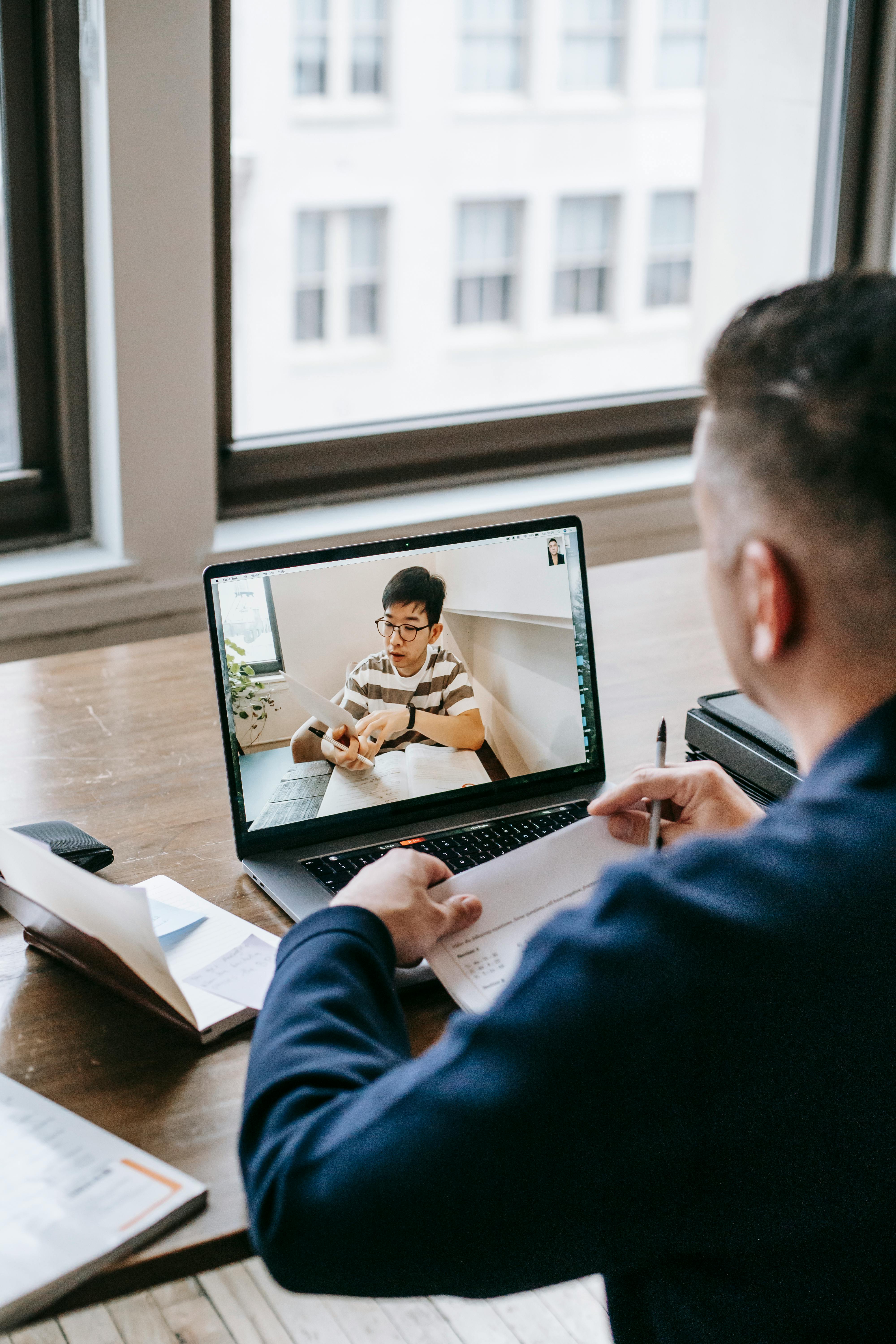 photo of people having video conference