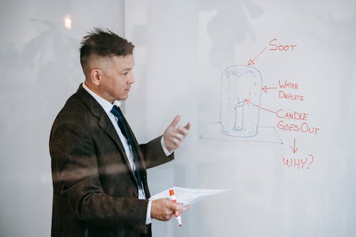 Free Photo Of Man Discussing Lessons  Stock Photo