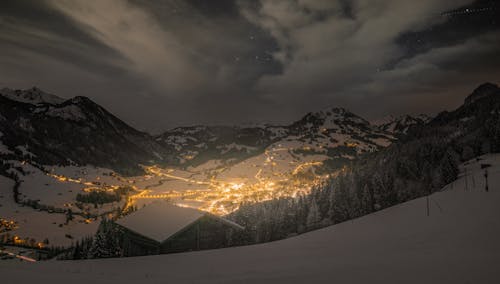 Lights of a City in the Mountains