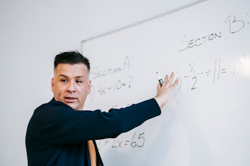 Photo Of Man Discussing Lessons