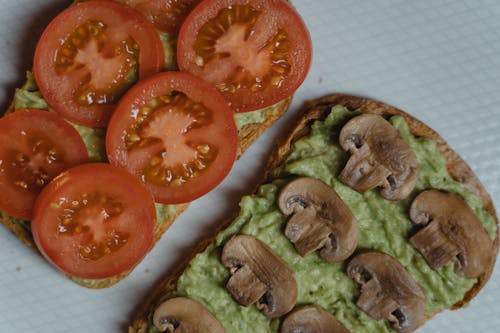 Free Close-Up Shot of Avocado Toasts Stock Photo