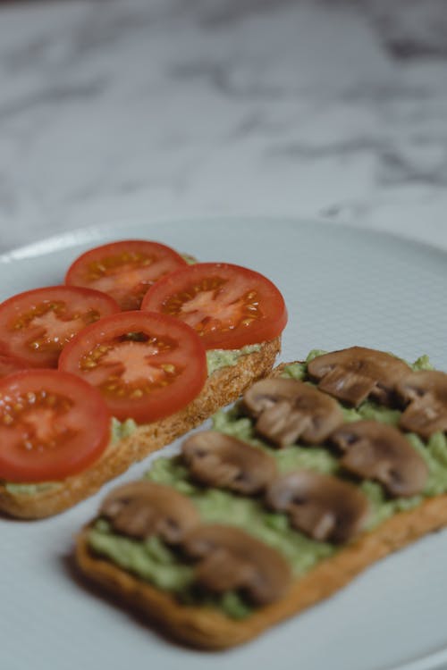 Bread on Ceramic Plate