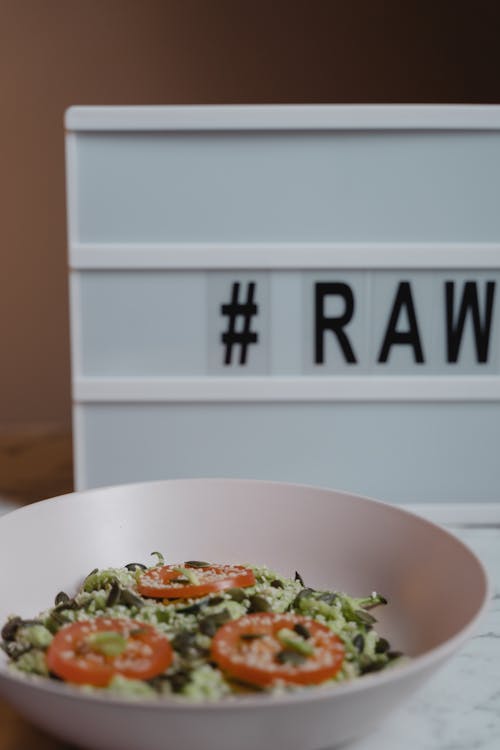 Vegetable Salad on White Ceramic Bowl