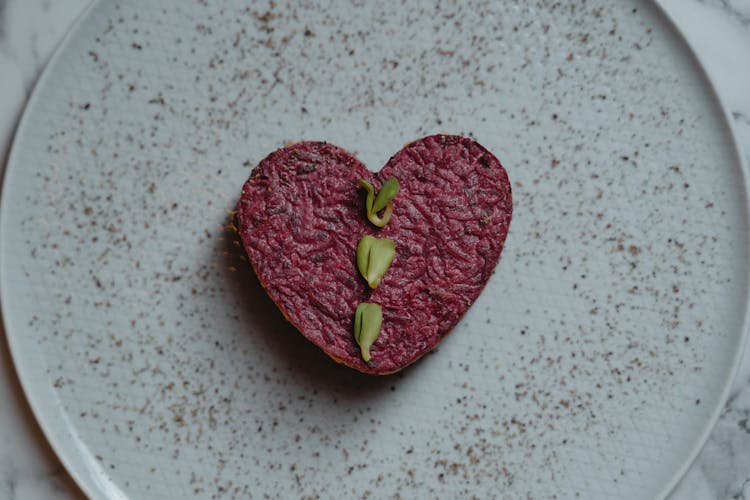 Heart Shaped Food On A Plate