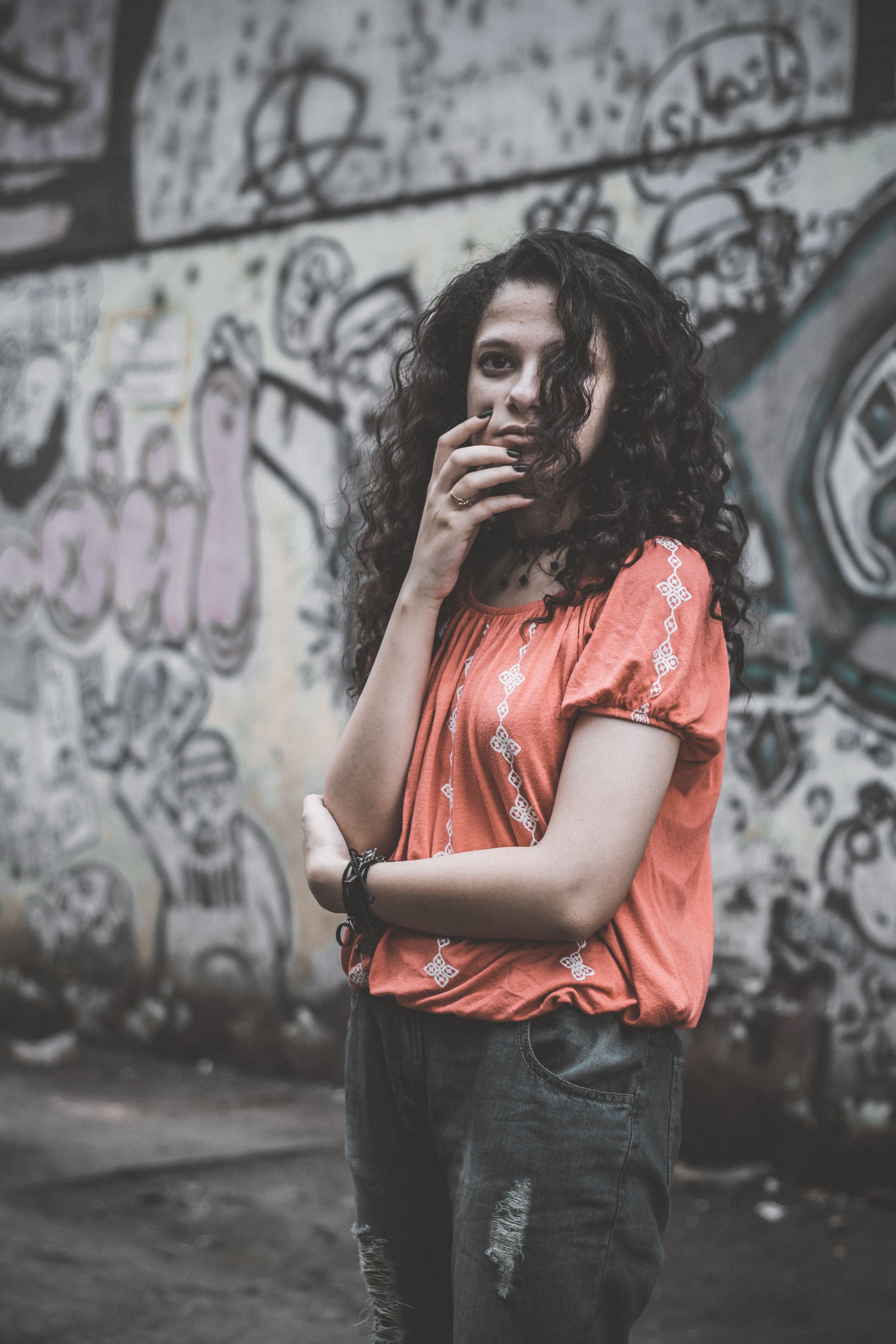 Free stock photo of dark side, girl, hair