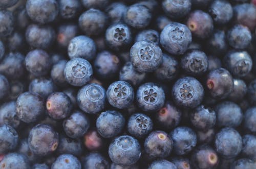 Background of heap of fresh appetizing blueberries