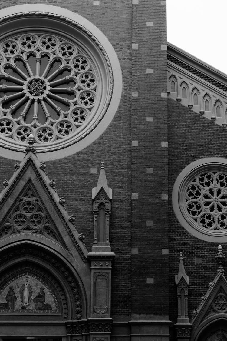 Intricate Windows Of A Cathedral