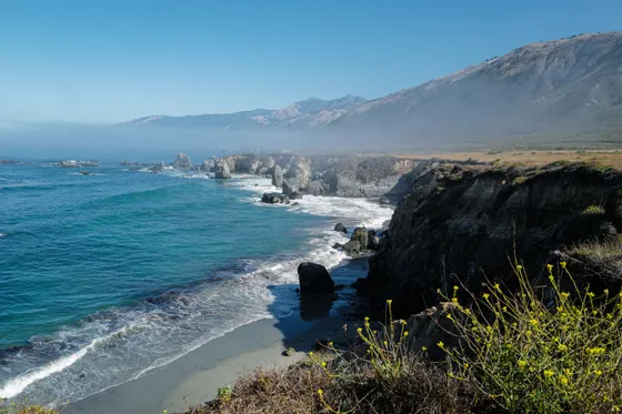 The Big Sur coastline where the Santa Lucia Mountains meet the Pacific
