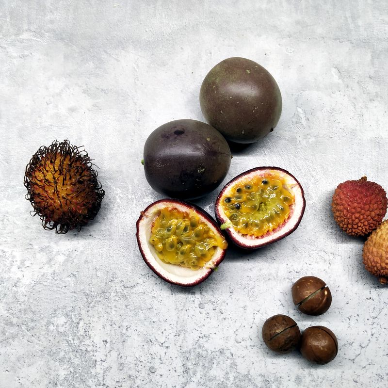 Lychee Passion Fruit Salad with Mint