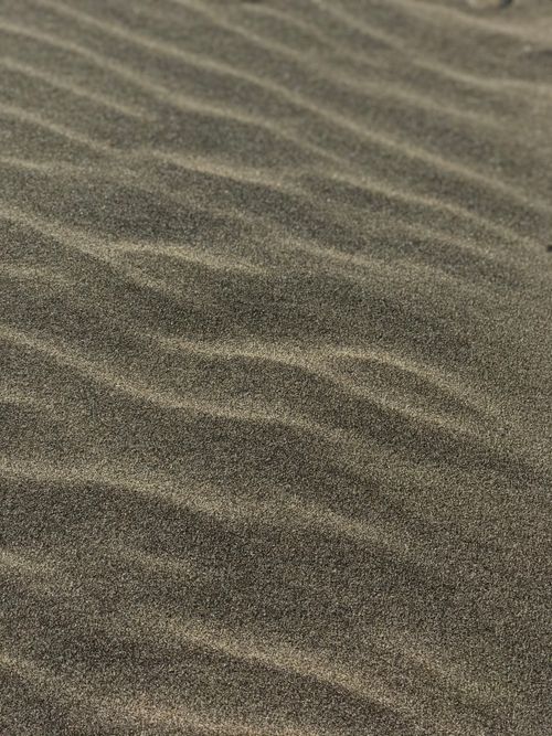 Free Close-up view of rippled sand patterns in the desert creating a textured, wavy appearance. Stock Photo