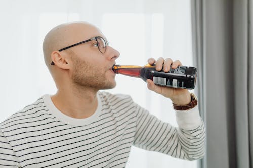 A Man Drinking Beer