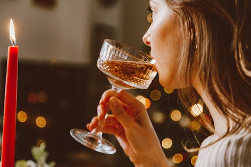  A Woman Drinking Wine 