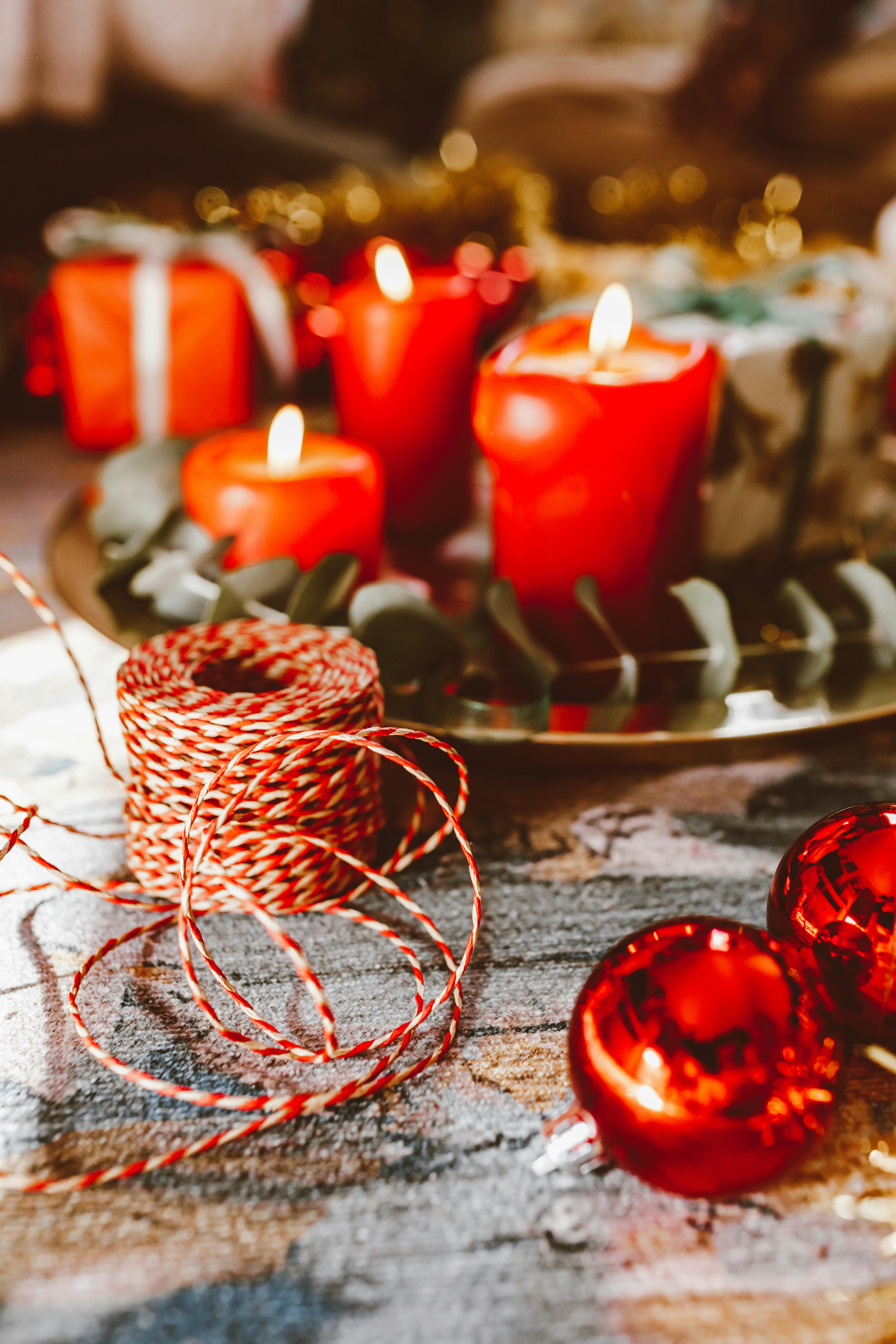 Wax Candles and Decorations · Free Stock Photo