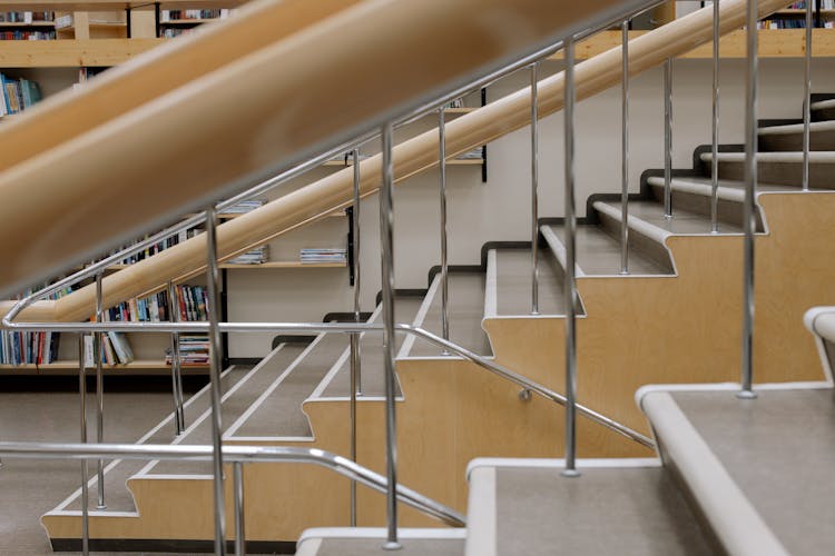 Staircase In A Library