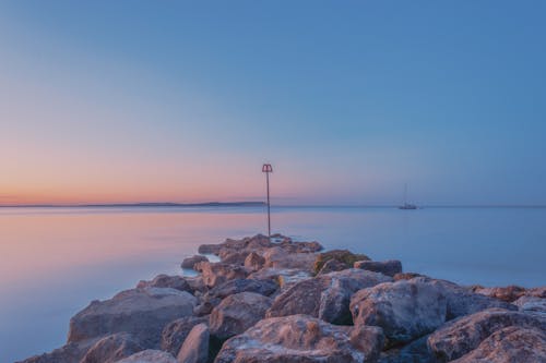 Morning over Rocks on Sea Shore