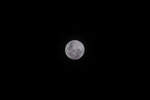 Vollmond Im Dunklen Nachthimmel