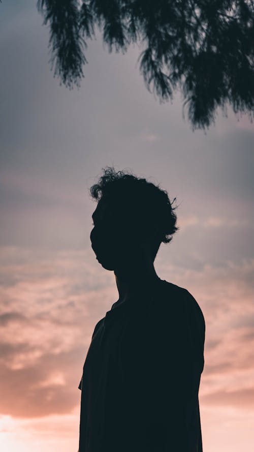 Silhouette of a Man Standing