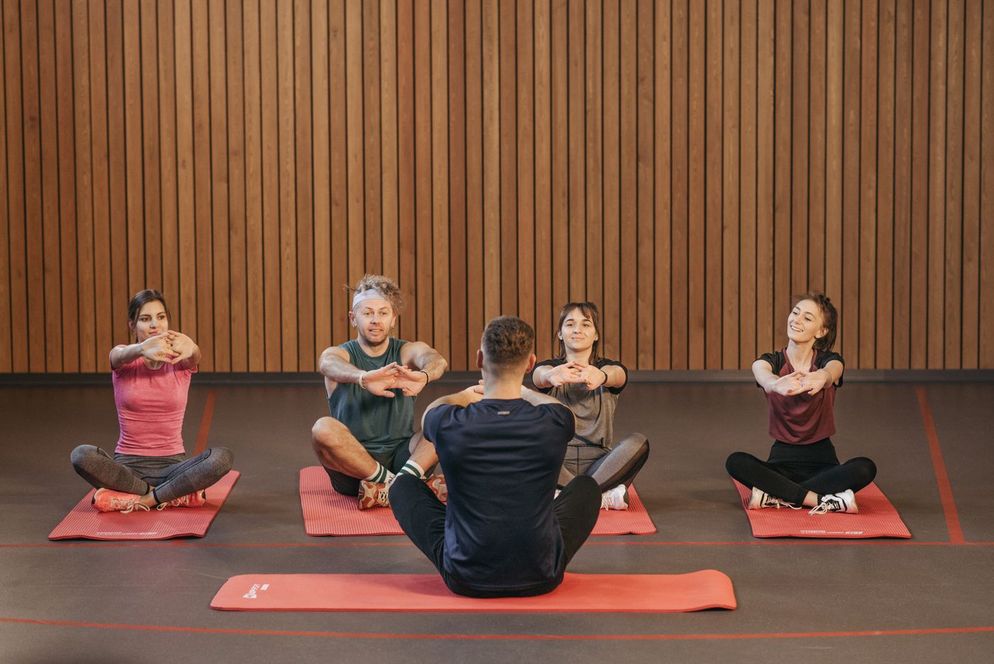 Group wellness activity in a holistic treatment program