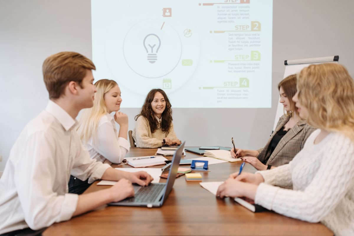 Team collaborating on a growth strategy project