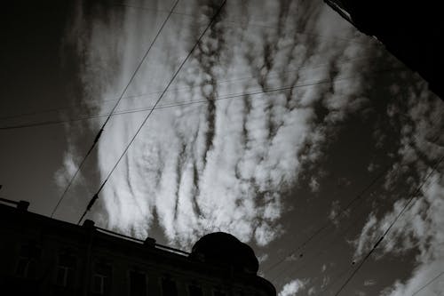 Free Grayscale Photo of Clouds Stock Photo