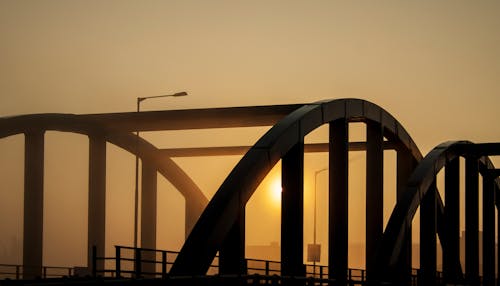 Free stock photo of arch bridge, early morning Stock Photo