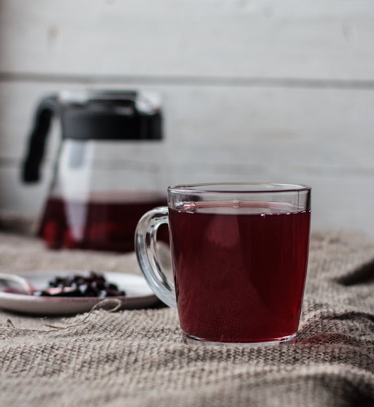 Aromatic Black Tea In Cup On Table